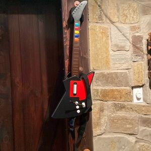 PlayStation Nyko Front Man Wireless Guitar PS2 Guitar Hero controller W/ Strap